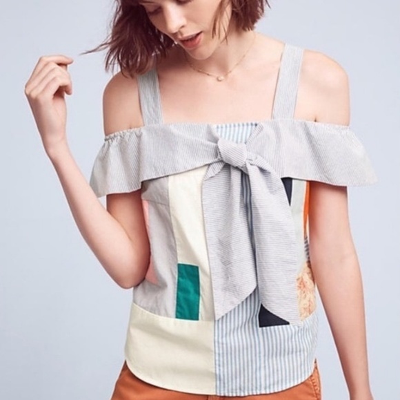 Anthro Maeve Open Medley patchwork tank EUC - Picture 1 of 6